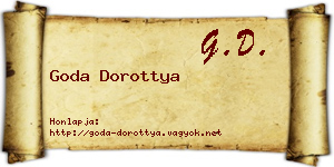 Goda Dorottya névjegykártya
